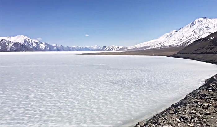 frozen pangong tso